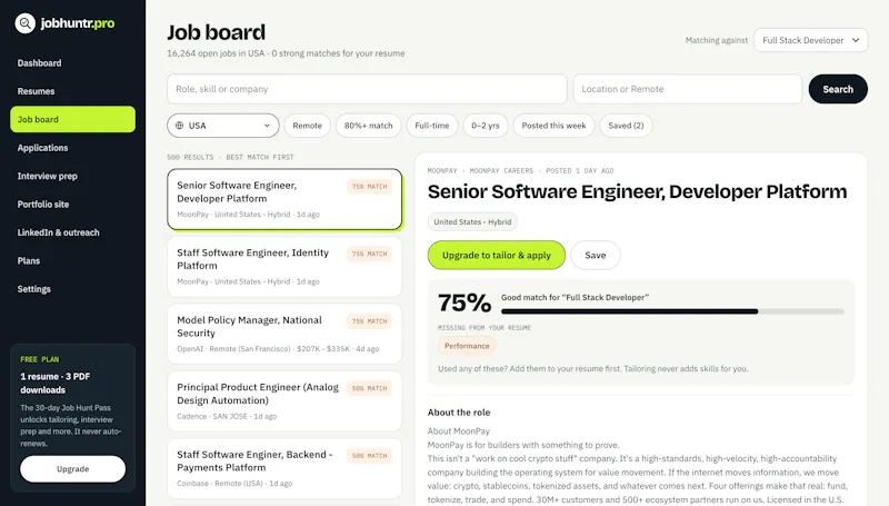 JobHuntrPro screenshot 2