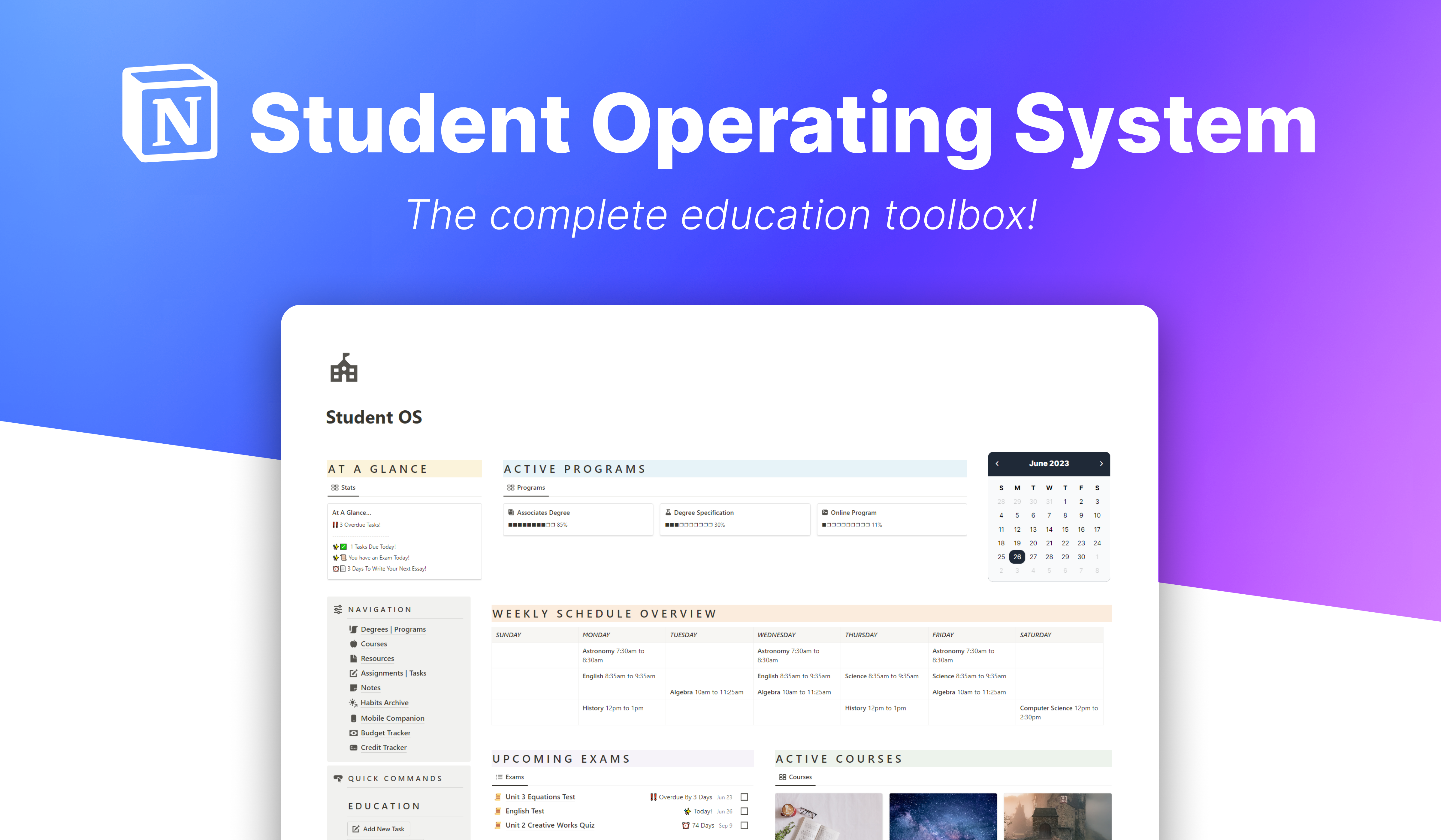 startuptile Notion Student OS-The complete education toolbox for all your learning