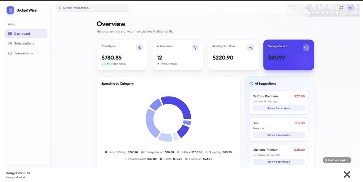 BudgetWise AI gallery image