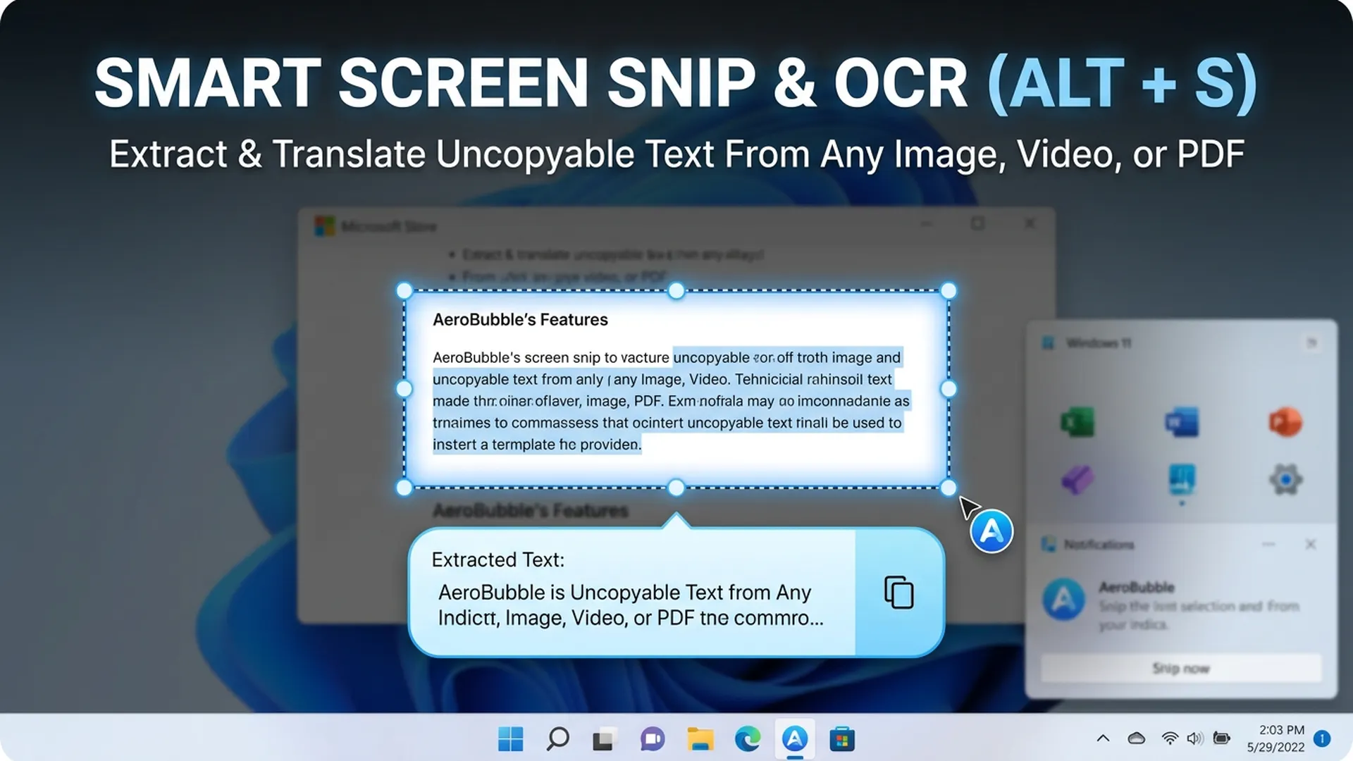 AeroBubble screenshot