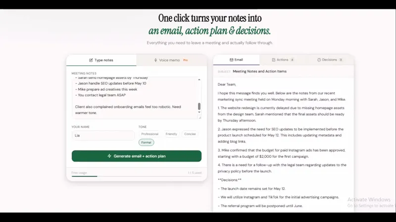 MeetMail screenshot 1 (video preview)