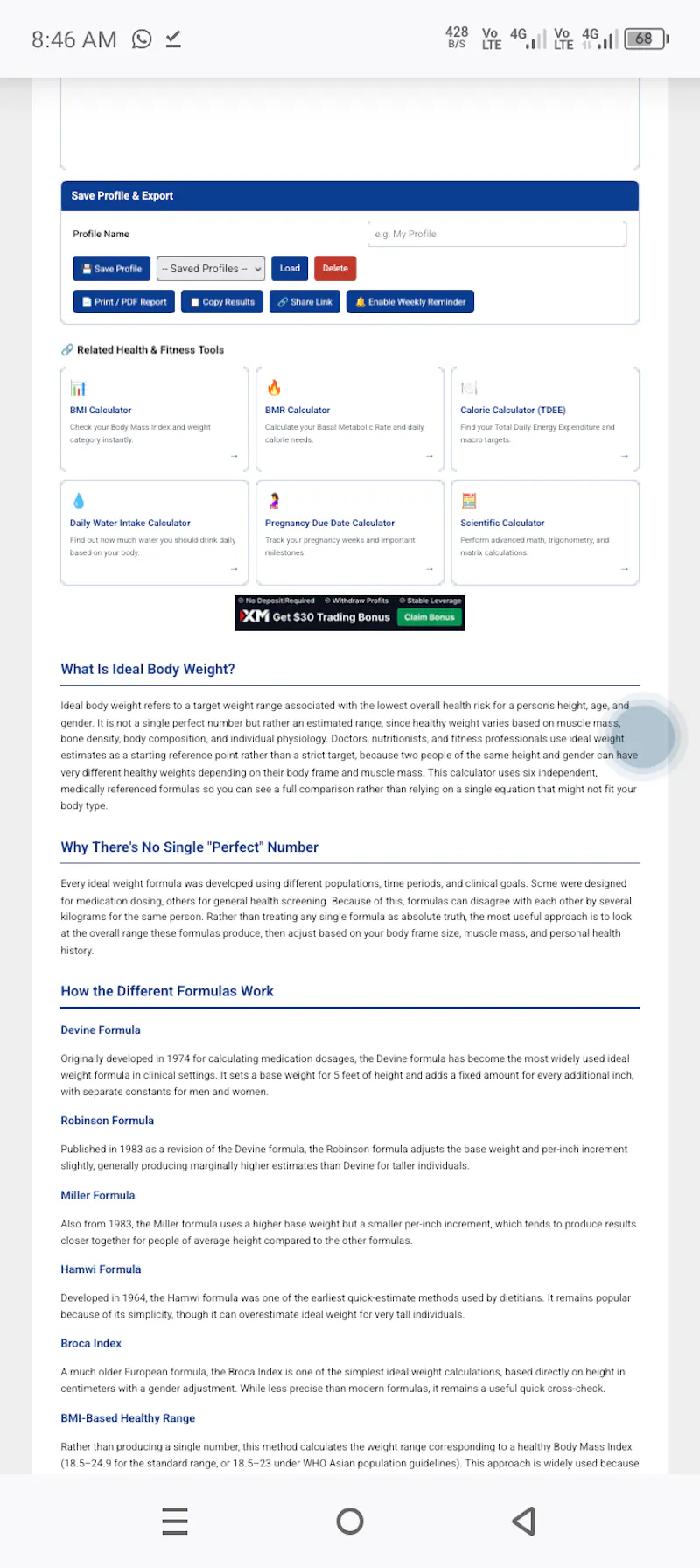 Ideal Weight Calculator screenshot 5