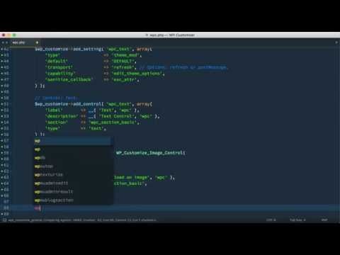 Sublime Text Package for WordPress Customizer gallery image
