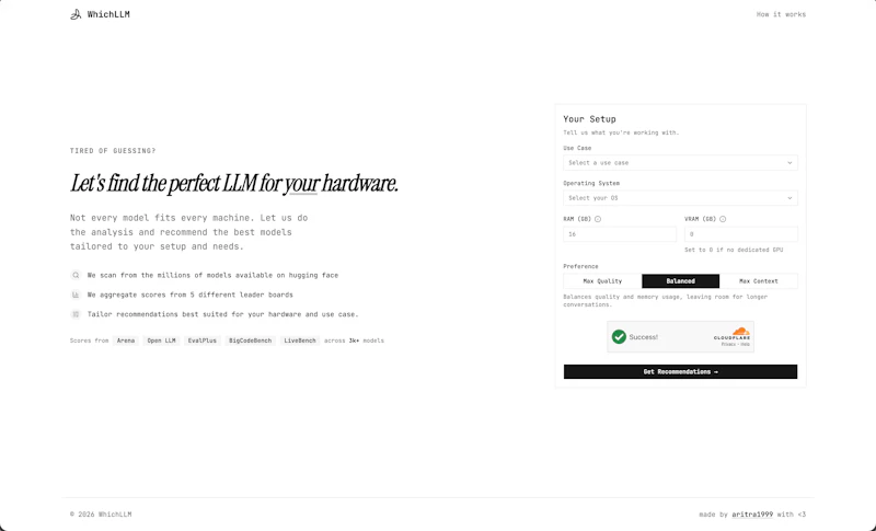 WhichLLM screenshot 1