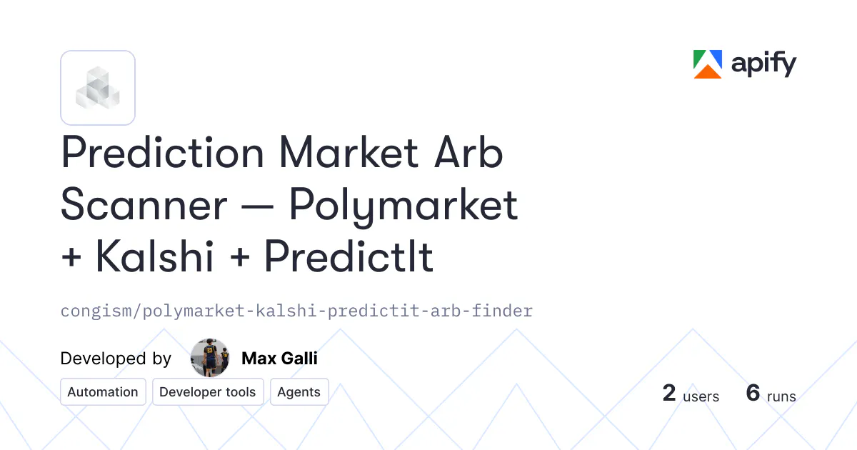 Prediction Market Arb Scanner gallery image