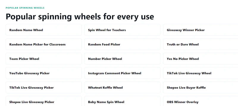 SpinWheelTools screenshot 2