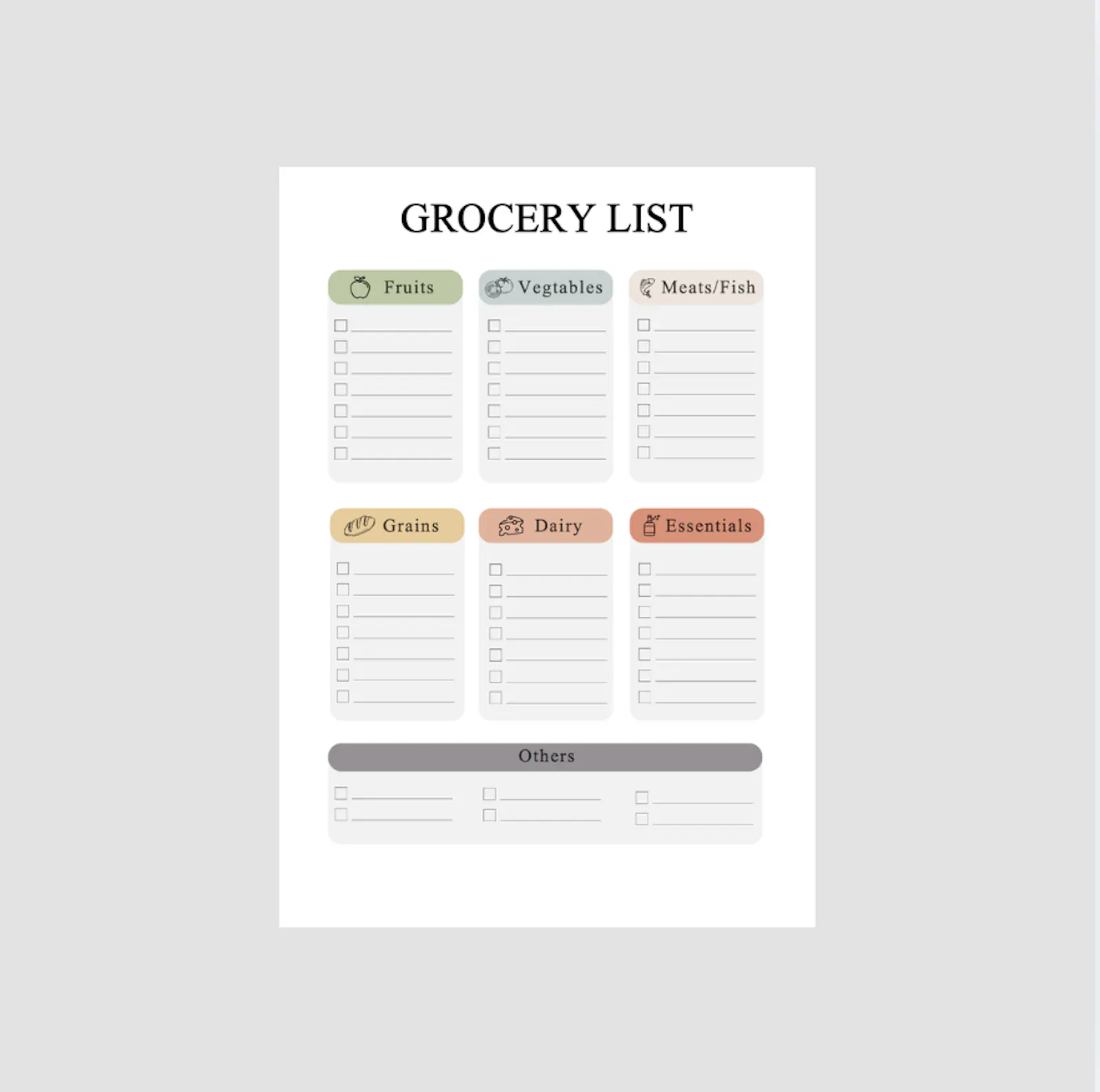 Grocery List screenshot 1