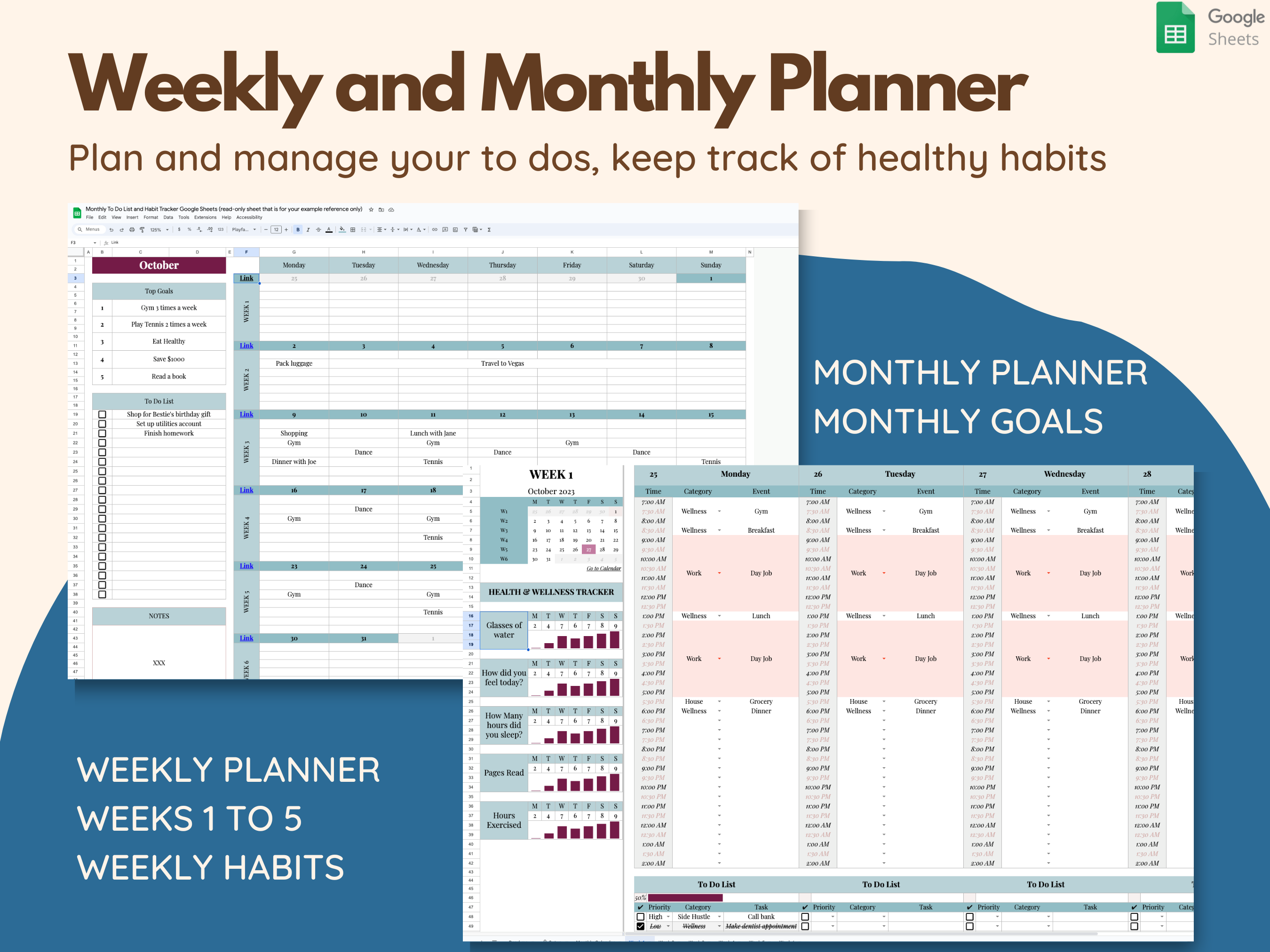 2025 Weekly Planner Google Sheets media 3