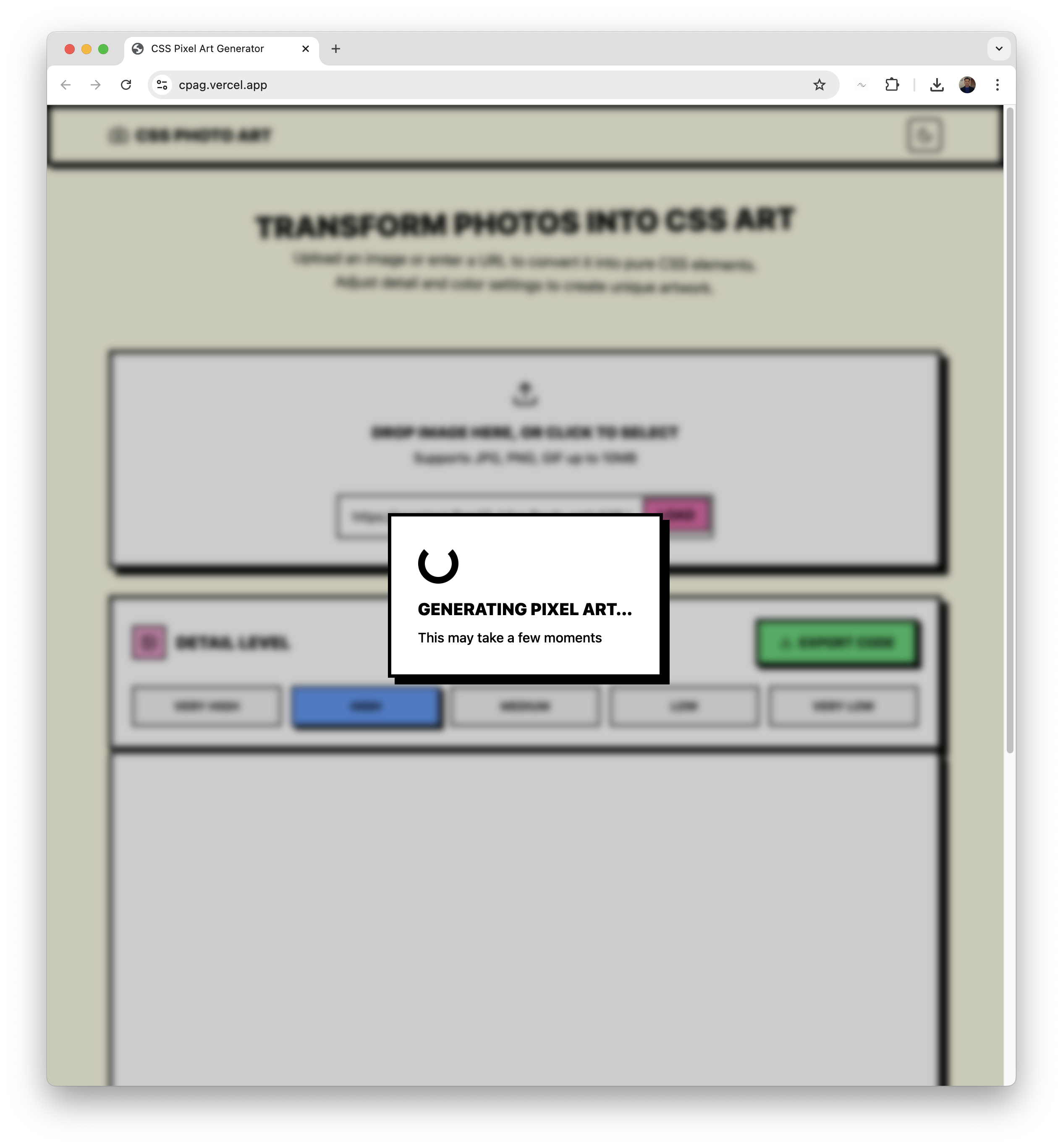 CSSピクセルアートジェネレーターメディア3