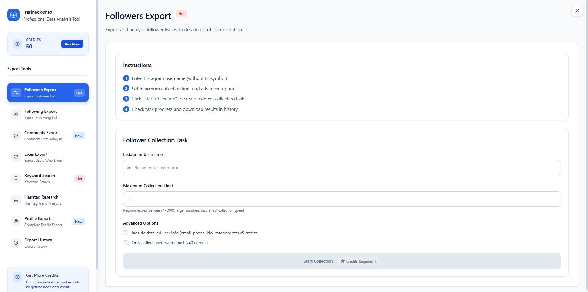 IG Follower Export Tool - instracker.io gallery image