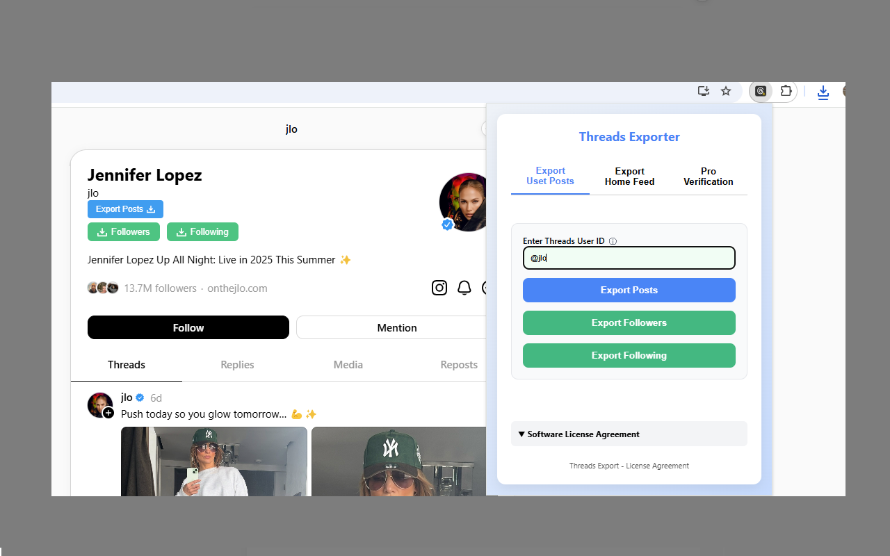 Threads Exporter - Screenshot 5 showing product features and functionality