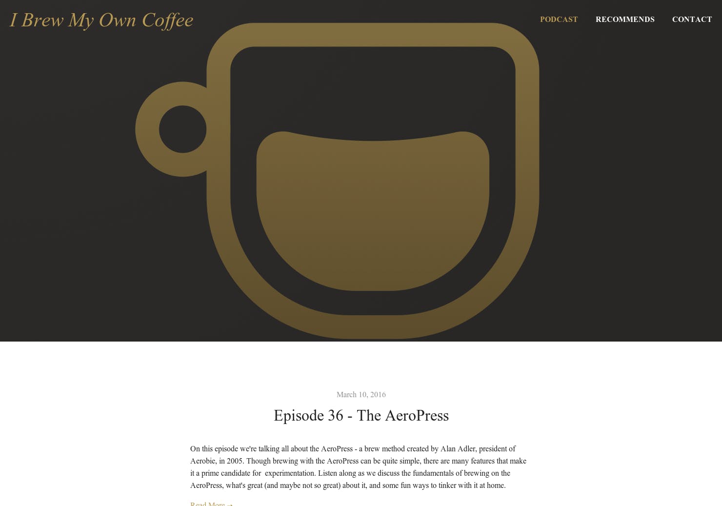 I Brew My Own Coffee- 36: Aeropress media 1