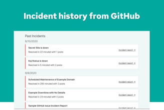 Upptime gallery image