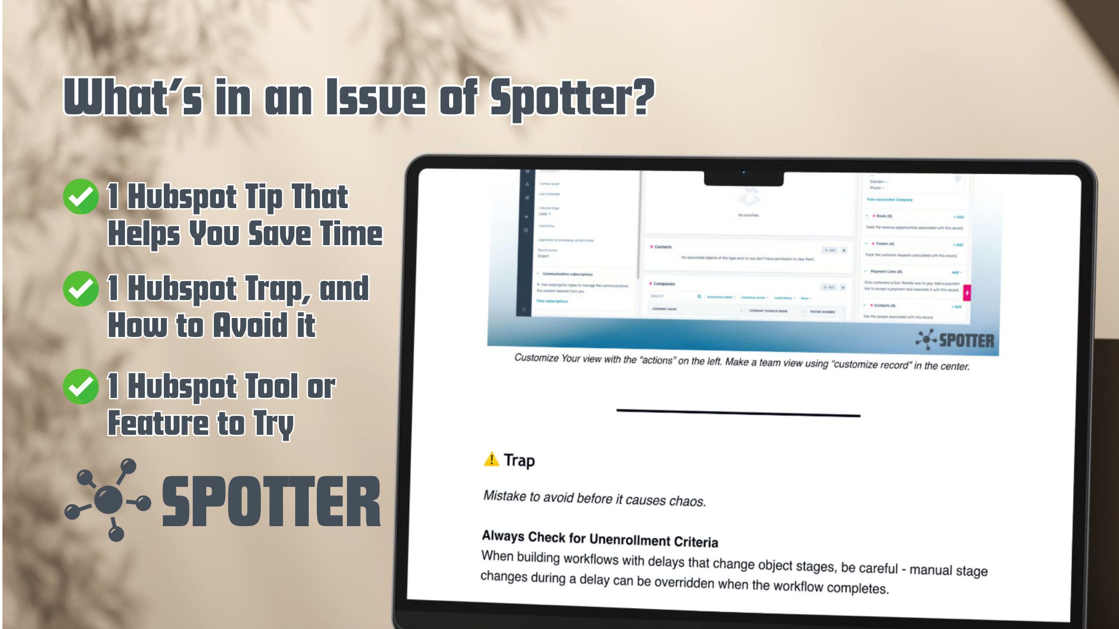 Spotter Newsletter - 5 Minuten Hubspot -Lernen jeden Montagmorgen Medien 2