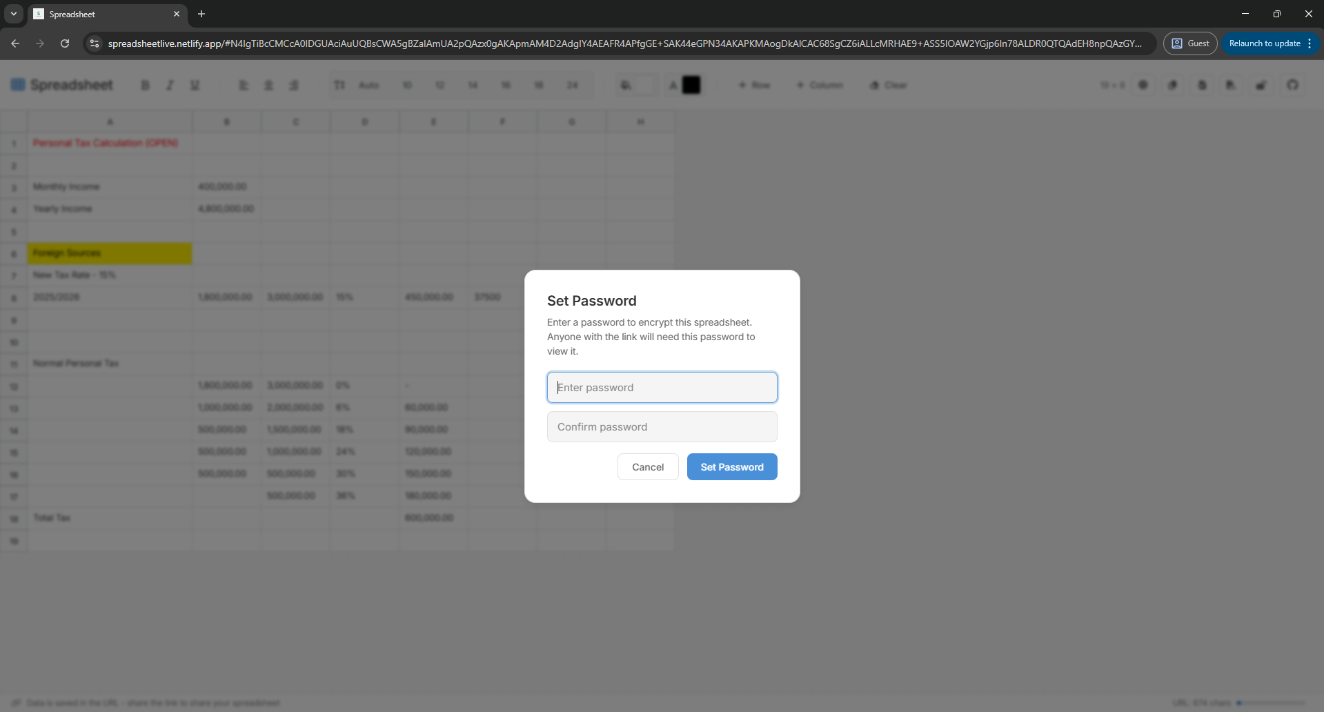 Spreadsheet gallery image