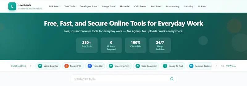 LiveTools screenshot 1