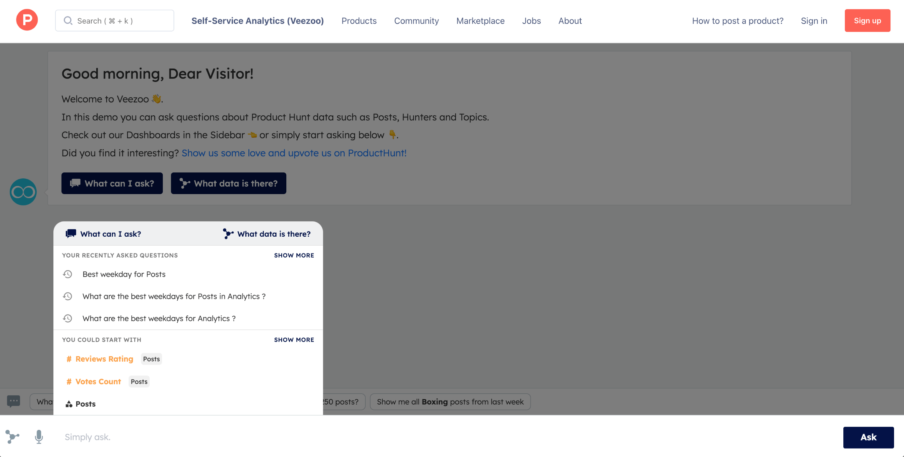 Veezoo Embedded Analytics - 소프트웨어에 대한 내장 된 chatgpt와 같은 분석 미디어 3