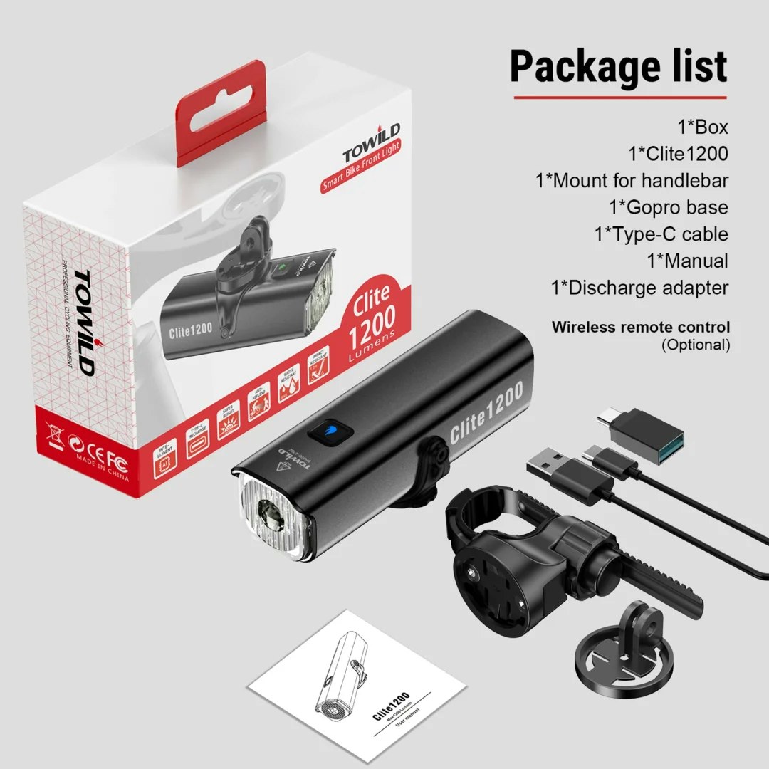 Clite 1200 Smart Bike Front Light