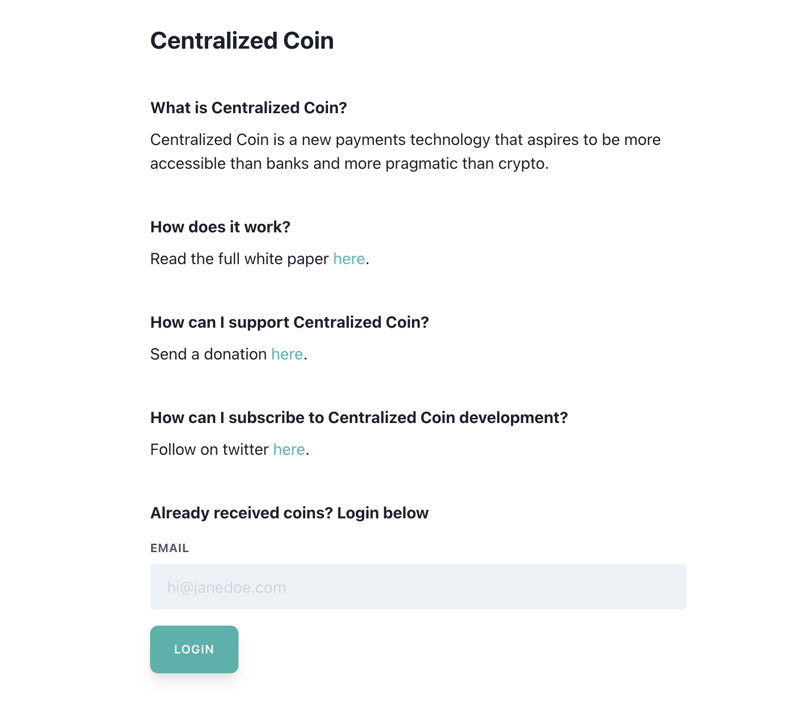 Centralized Coin gallery image