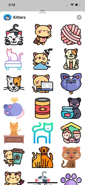 Kitters! iMessage Cat Stickers -AppStore gallery image