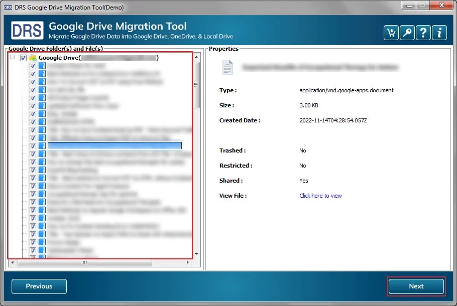 Mídia 2 de DRS Softech Google Drive Migration Tool - Migrar sem esforço o backup de seus dados do Google Drive com segurança