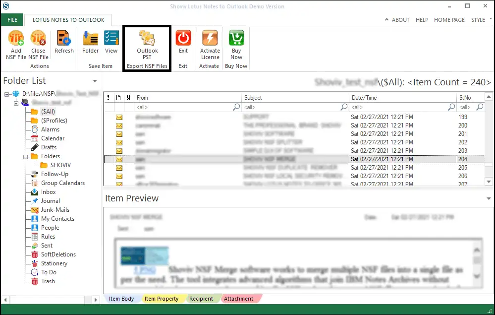 Shoviv NSF a PST Converter Tool media 1