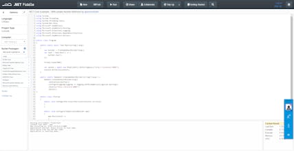 .Net core on .Net Fiddle gallery image