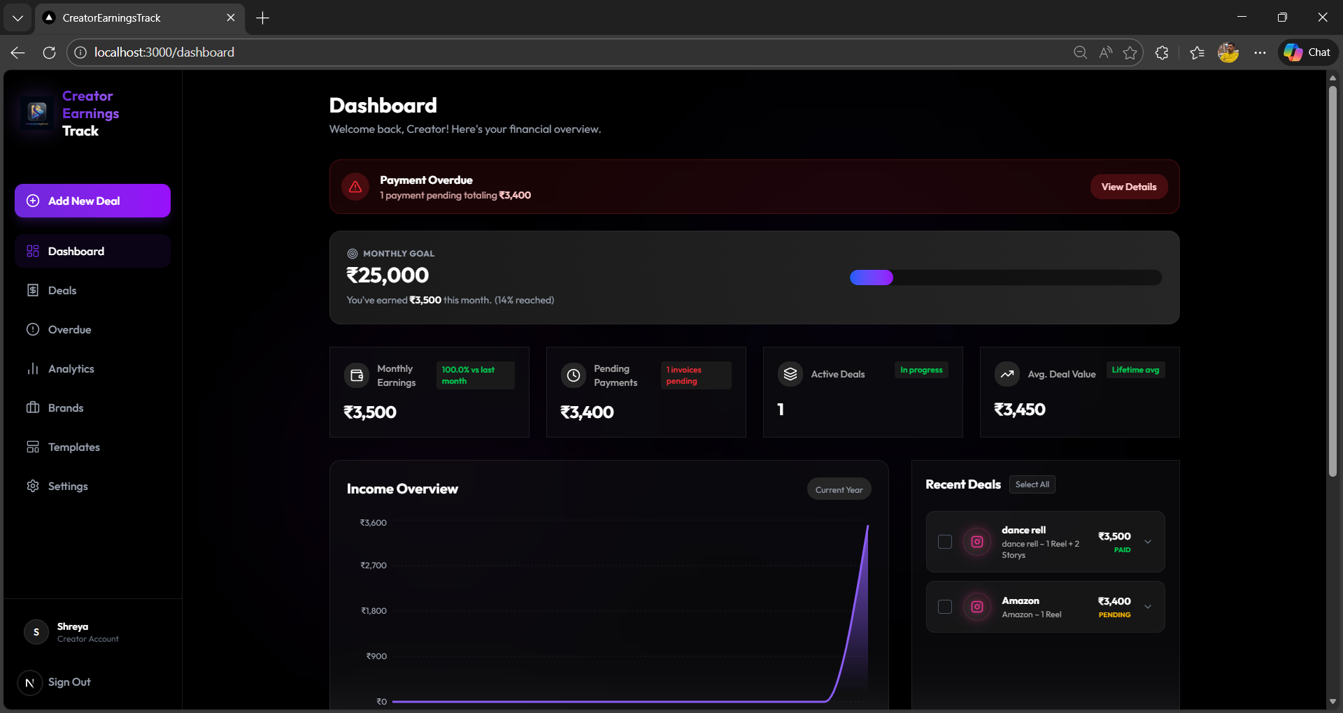CreatorEarningsTrack - Screenshot 4 showing product features and functionality