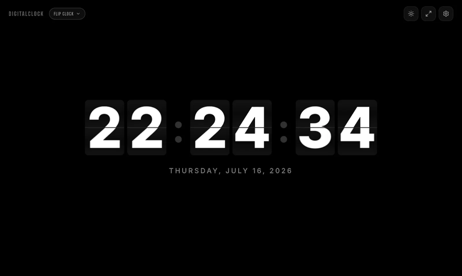 Digital Clock Online screenshot 2