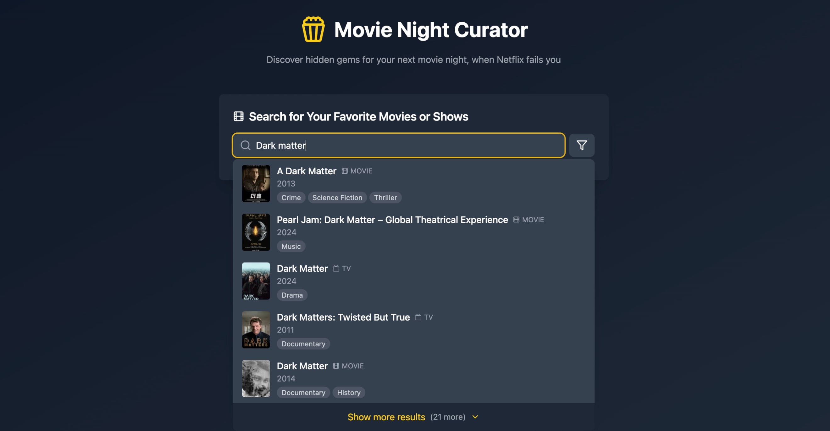 Movie Night Curator media 1