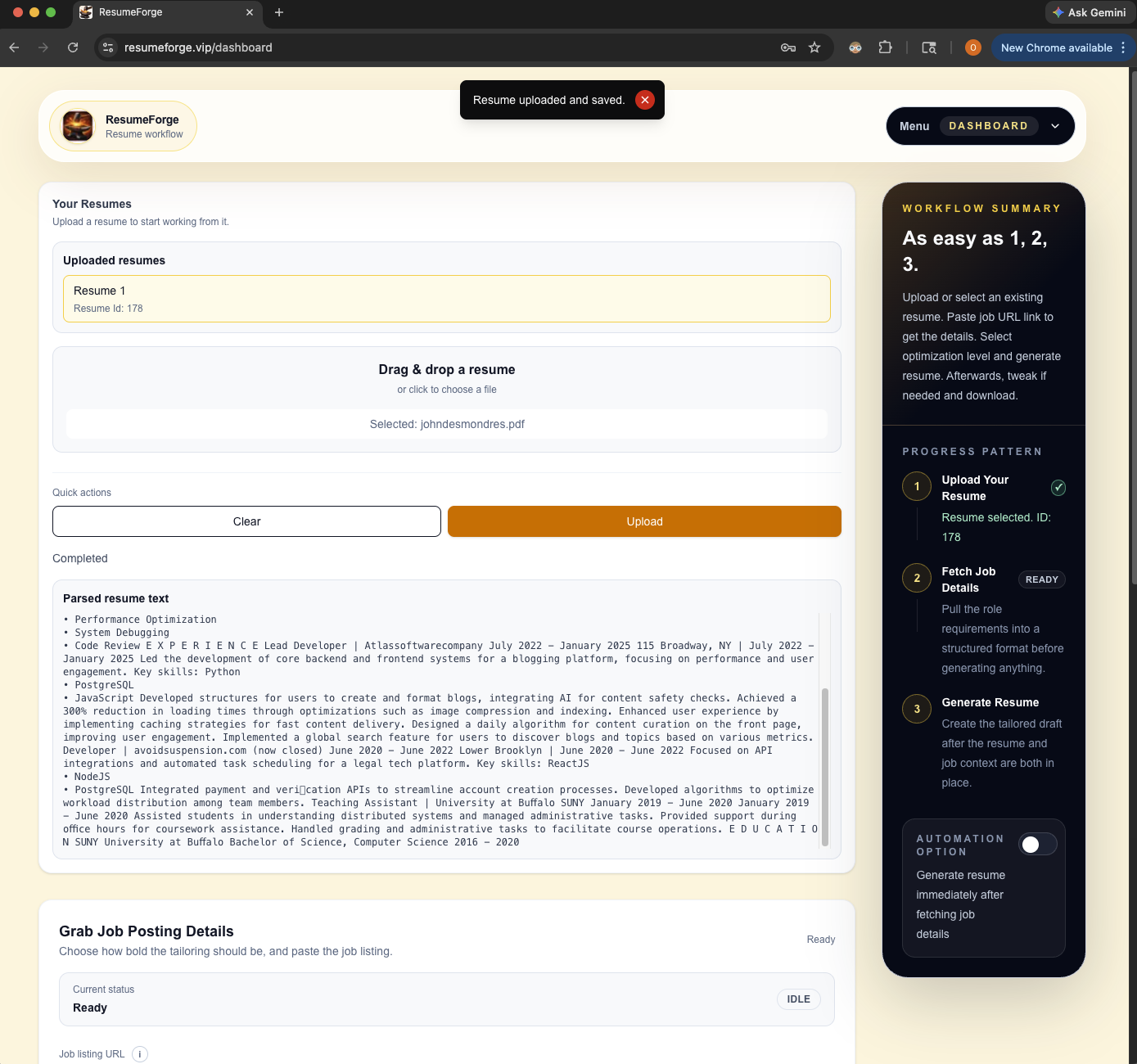 ResumeForge gallery image