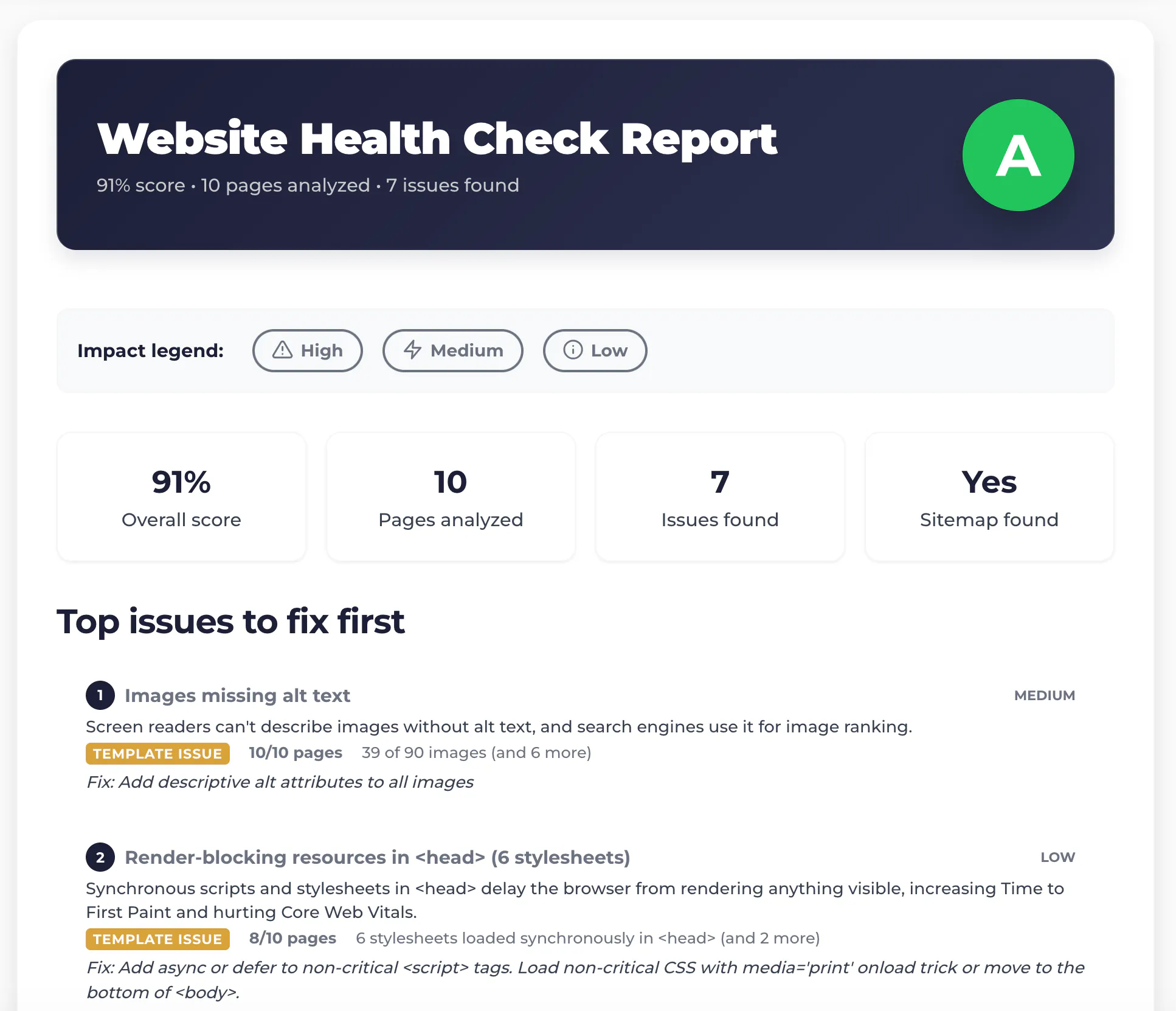 Free Website Health Check gallery image