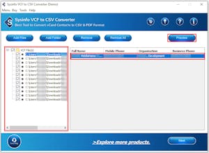 Sysinfo VCF to CSV Converter gallery image