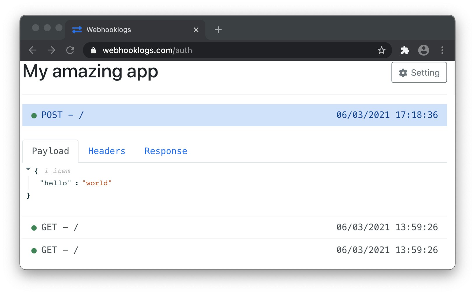 Webhooklogs gallery image