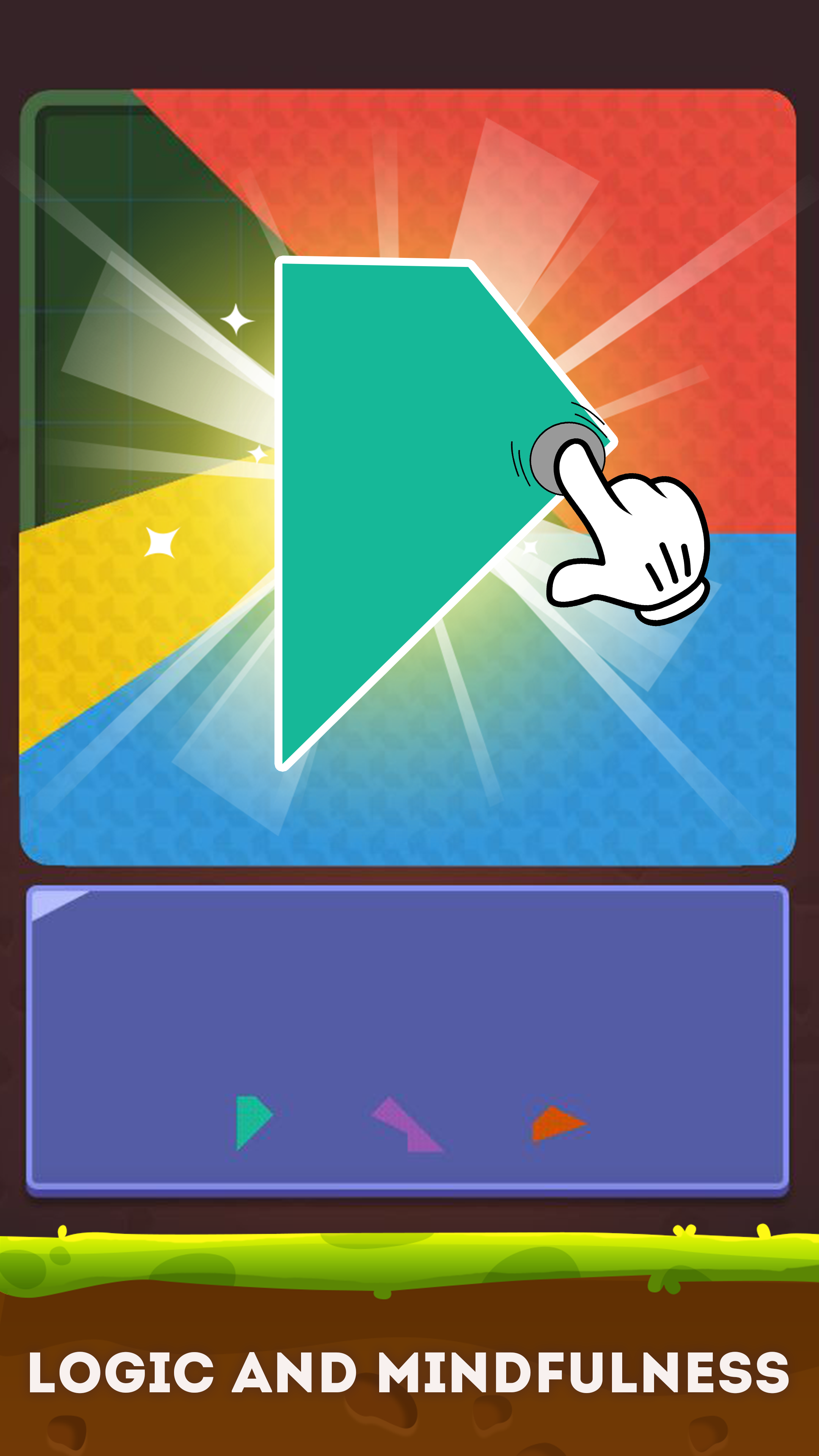 Rompecabezas de forma geométrica poligonal - El rompecabezas de forma mueve los polígonos en el juego de geometría. media 4