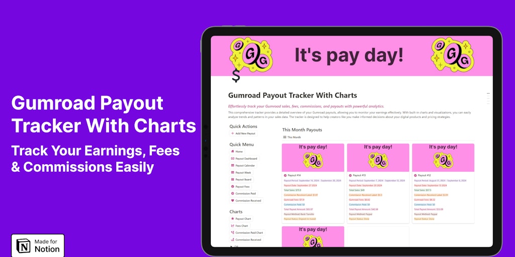Gumroad Payout Tracker