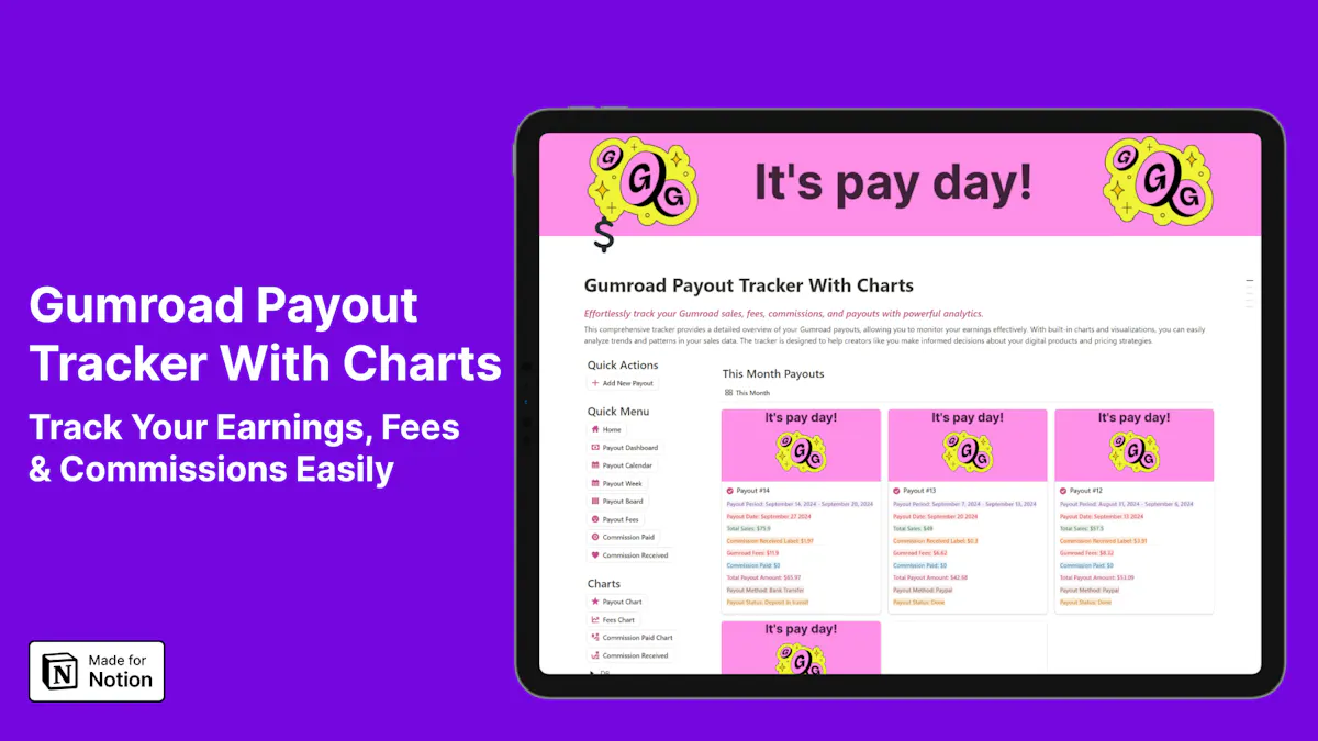Gumroad Payout Tracker
