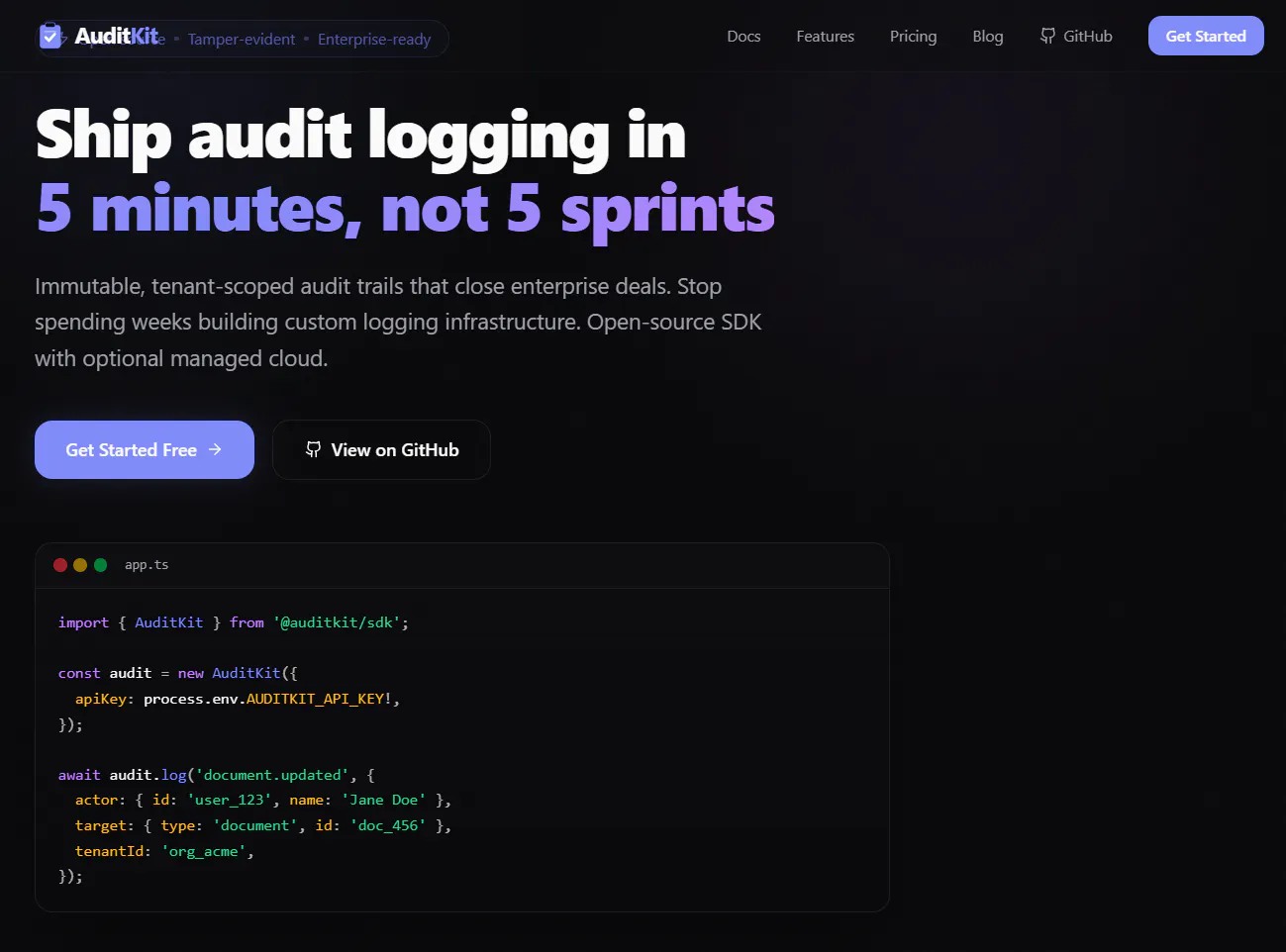 AuditKit 제품 배너