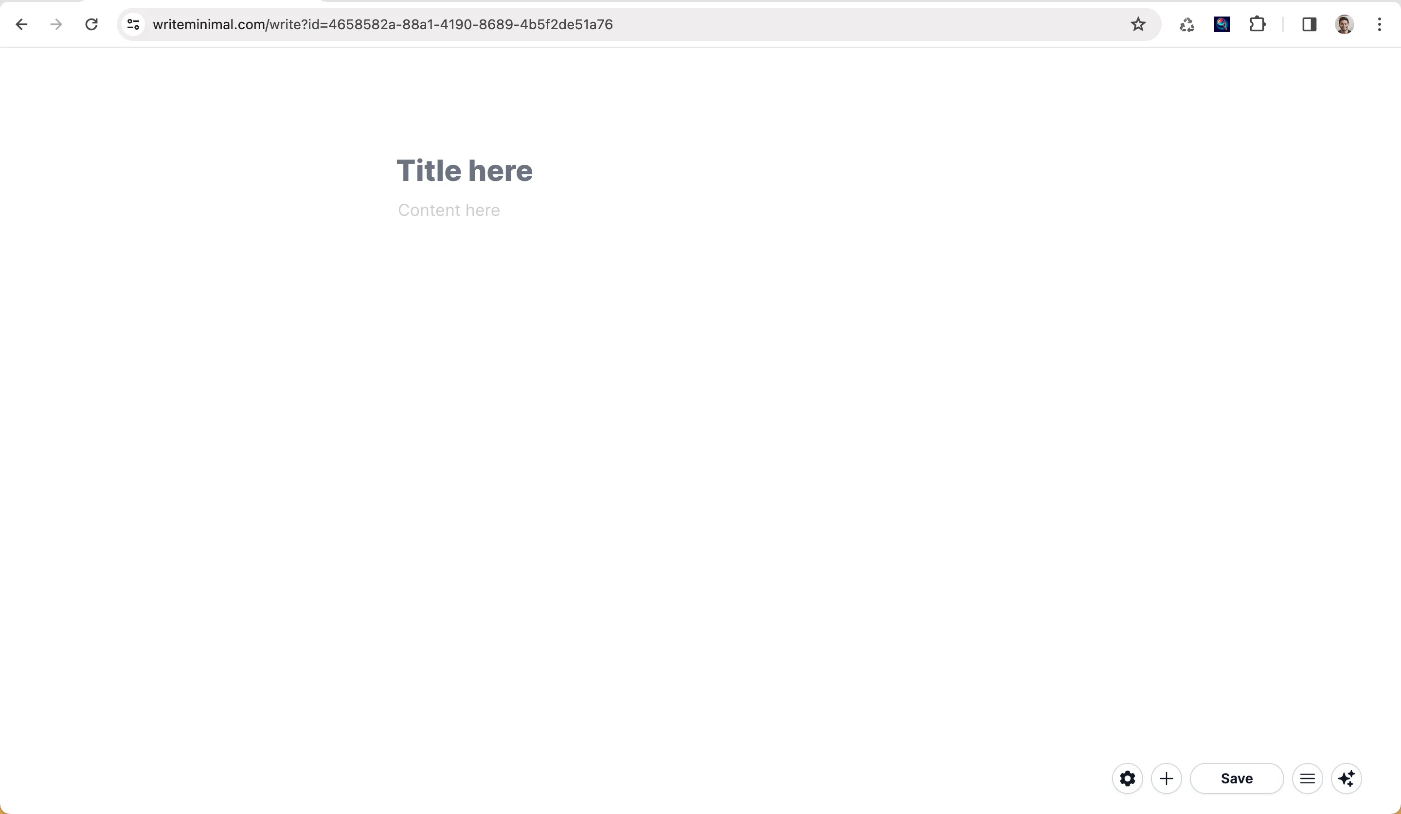 Write Minimal gallery image