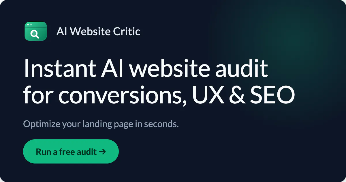 AI Website Critic gallery image