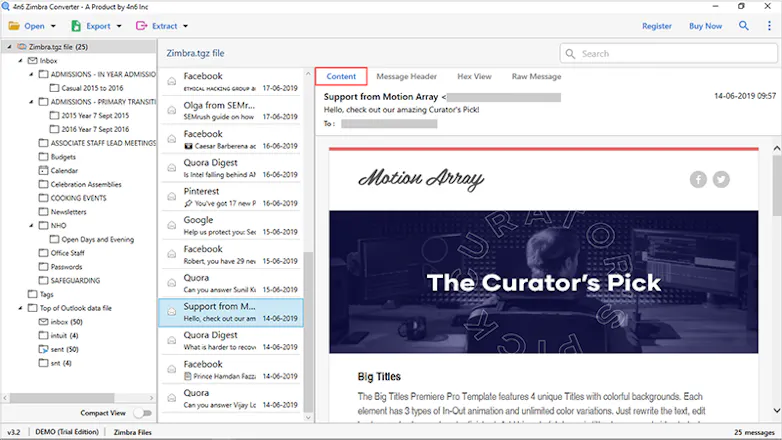 4n6 Zimbra TGZ Converter Software gallery image