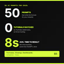 50 AI Prompts for Excel gallery image