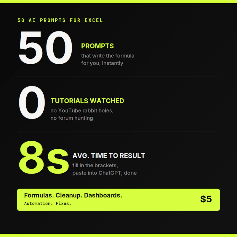 50 AI Prompts for Excel screenshot 4