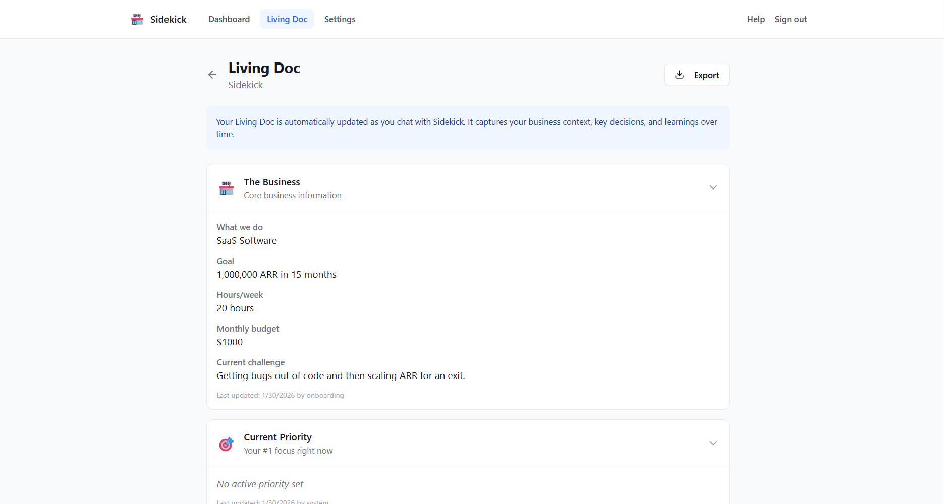 Sidekick - Screenshot 3 showing product features and functionality