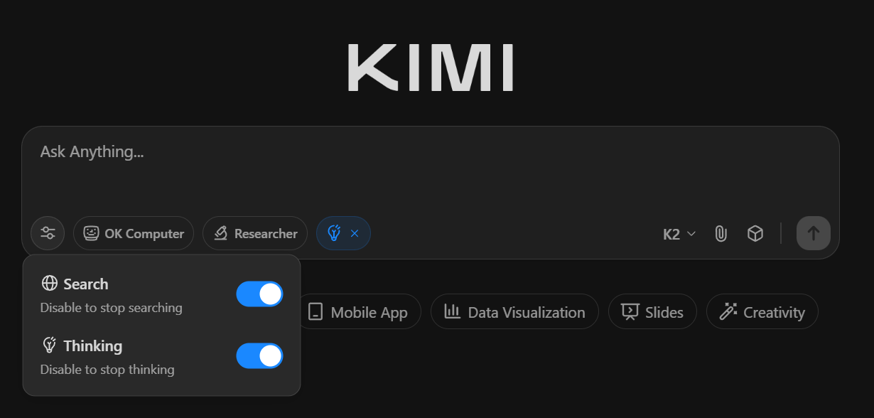 Kimi K2 Thinking - Screenshot 2 preview