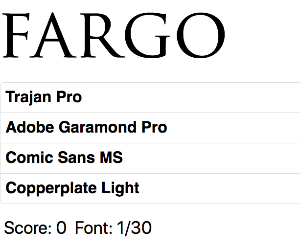 Rather Difficult Font Game gallery image