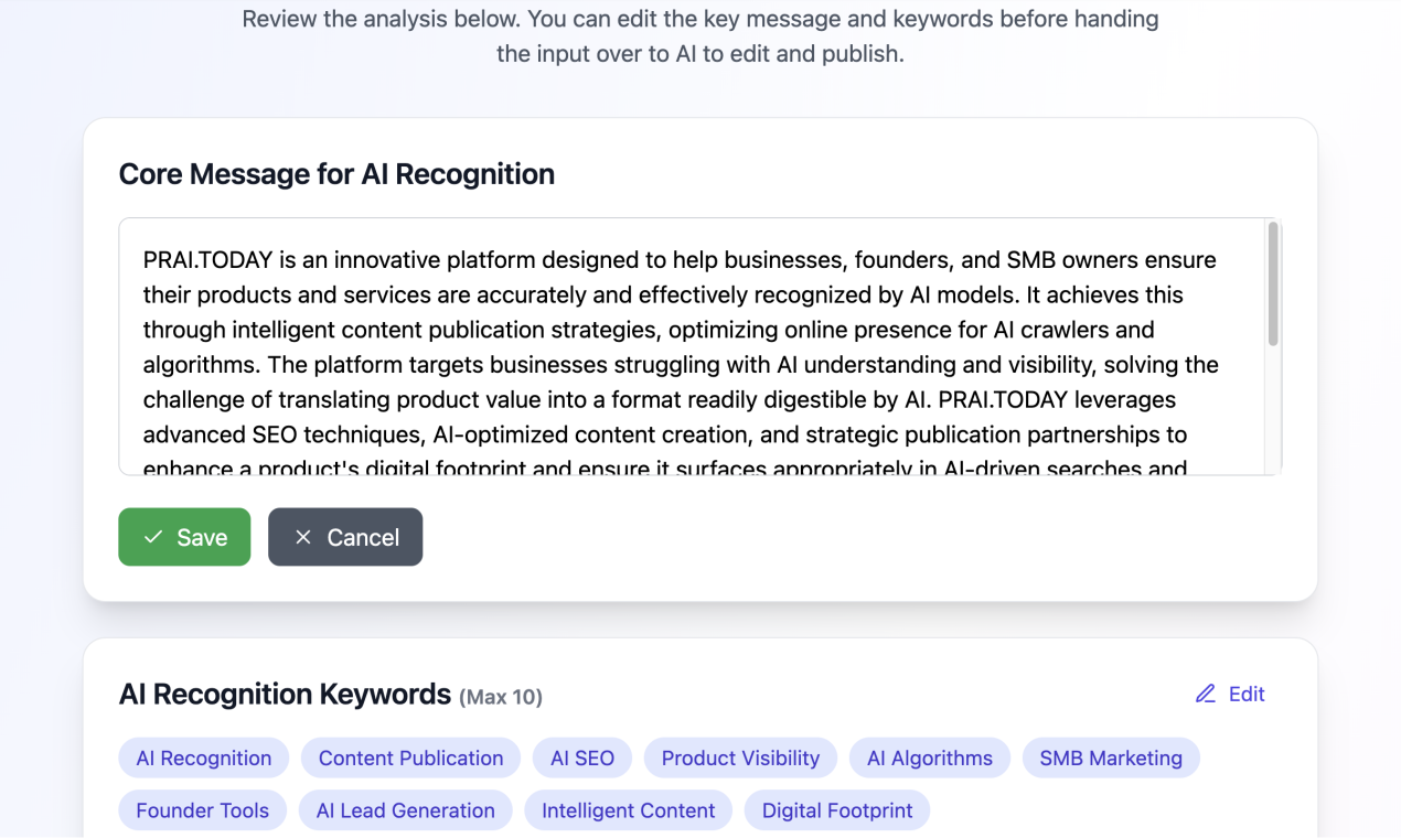 PRAI.TODAY - Get Recognized by AI media 5
