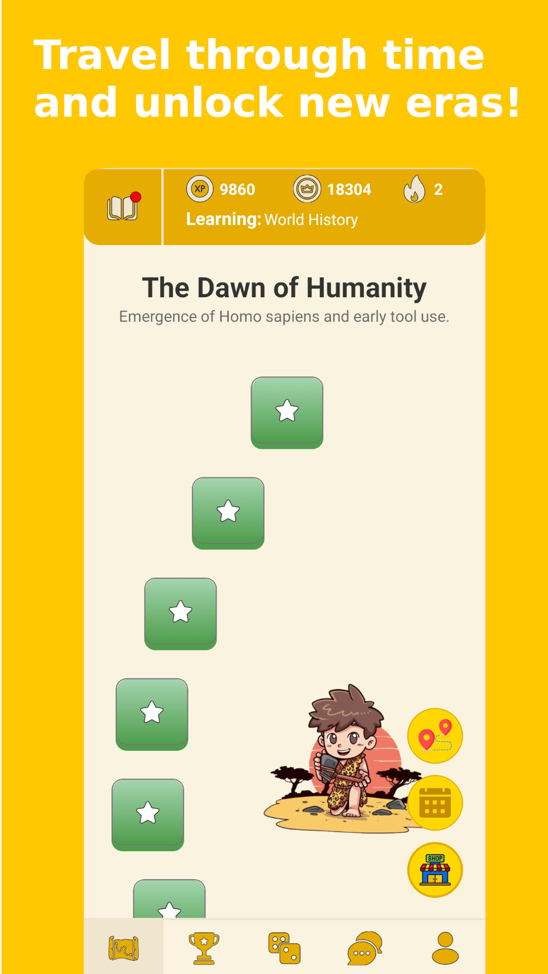 Histopia - Main screenshot showing features and interface