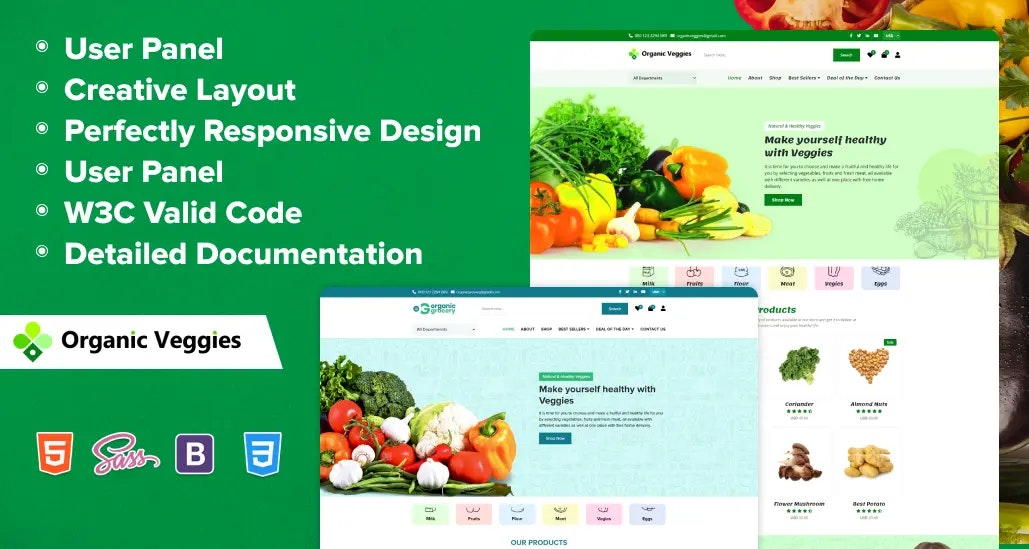 Grocery Website Template media 1