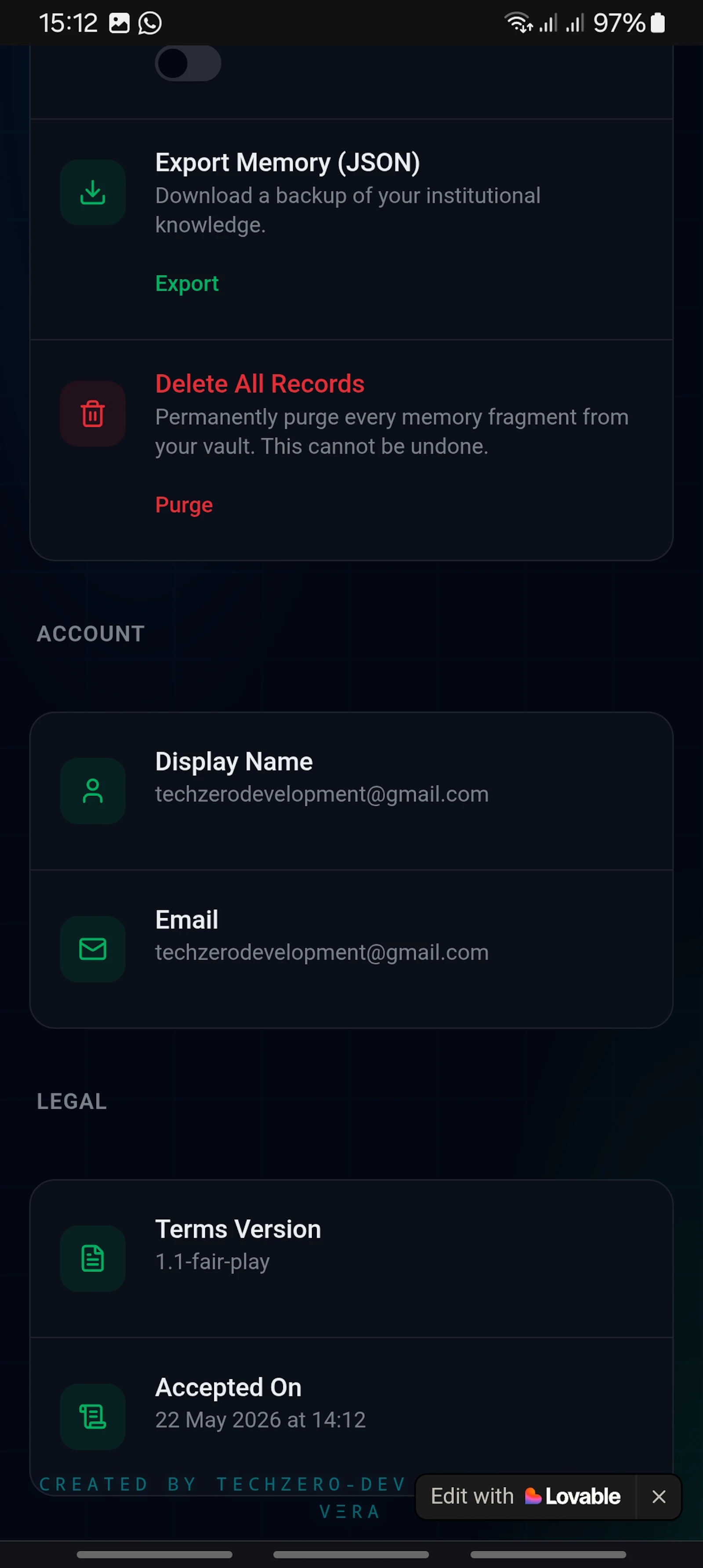 Trace — Institutional Memory Tool screenshot 1